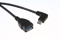 Pasokan Pabrik Kabel Adaptor Data OTG USB-C USB 3.1 Tipe C Jantan ke USB 3.0 Betina Sudut 90 Derajat 22CM