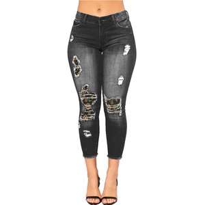 Pantalones <span class=keywords><strong>vaqueros</strong></span> <span class=keywords><strong>de</strong></span> estilo Hip Hop para <span class=keywords><strong>mujer</strong></span>, Jeans rasgados con agujeros <span class=keywords><strong>rotos</strong></span> <span class=keywords><strong>de</strong></span> cintura alta - Product Image 2