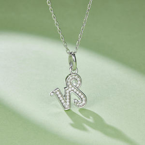 रिन्टिन स्मएन56 मोइससानाइट गहने कस्टम व्यक्तिगत जन्म माह रोडियम प्लेटेड डायमंड बनाम महिला श्रृंखला हीरा बनाम महिला श्रृंखला हीरा पेलेंट हार - Product Image 5