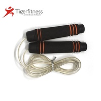 Corde à sauter chinoise en plastique avec fil d'acier antidérapant, réglable, durable, de haute qualité et à vitesse rapide pour la vente en gros