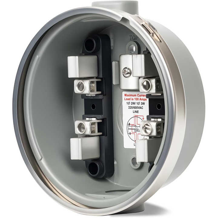 100A Electric Circular Energy Meter Base/Wall-Mounted Electric Meter ...