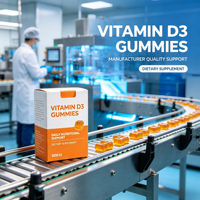 Gommes de vitamine D3 naturelle sans sucre et faibles en gras pour un soutien nutritionnel quotidien – Complément alimentaire