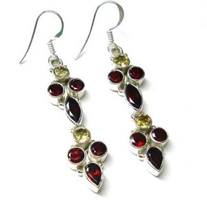 Gemstone Drop <b>Earrings</b> <b>Women</b> Bohemian Style Natural citrine <b>earrings</b> Wholesale 925 <b>Silver</b> <b>Earrings</b> Jewelry - Product Image 2