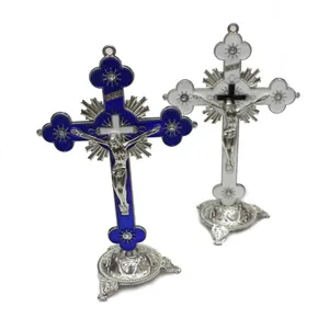 Cross Jesus Crucifix Custom Logo Engraved Zinc Alloy Plum Metal Decoration Pin Iron Zhejiang Folk Art Fashionable America Jinyi