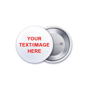 Presse金属徽章Oem工厂促销礼品定制印刷徽标空白圆形按钮徽章别针定制马口铁按钮徽章 - Product Image 1
