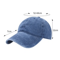 Casquette de baseball OEM vintage vierge délavée et usée Casquette de papa en denim unie à 6 panneaux 100% coton Casquettes de sport