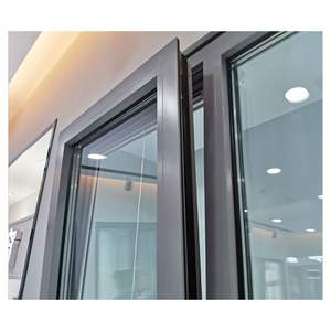 Fenêtre en alliage d'aluminium à rupture de pont thermique de haute qualité, insonorisée, à double <span class=keywords><strong>vitrage</strong></span>, pour la rénovation de villas résidentielles - Product Image 6