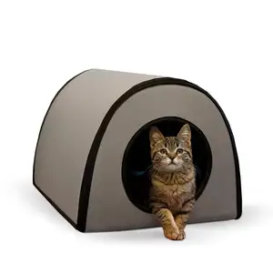宠物用品Mod Thermo-Kitty庇护所户外加热猫屋