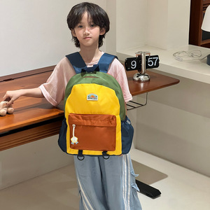 <span class=keywords><strong>Zaino</strong></span> per Bambini dell'<span class=keywords><strong>Asilo</strong></span> in Nylon Senza Chiusura Super Leggero per Ragazzi e Ragazze Bicolore di Alta Qualità con Doppia Tracolla - Product Image 2