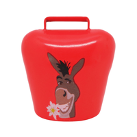 Aimant de réfrigérateur de petite cloche de vache en métal de modèle personnalisé