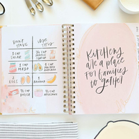 Cahier de recettes personnalisé moderne B5/A4 pour femmes bel organisateur de recettes pour écrire garder leurs propres recettes taille cadeau parfaite