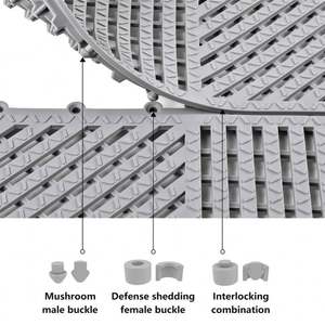 Venta caliente espesado entrelazado PVC impermeable antideslizante cocina baño piso Mat - Product Image 4