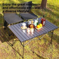 Ensemble de table et de chaises pliantes d'extérieur, ensemble complet de meubles d'extérieur en acier au carbone portable pour pique-nique, camping, barbecue