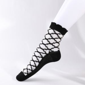 2024 fille dentelle chaussettes nouveau ultra mince transparent belle cristal dentelle <span class=keywords><strong>fantaisie</strong></span> femmes chaussettes - Product Image 6