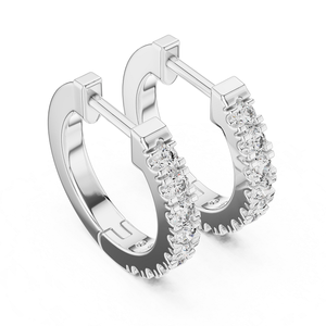 Boucles d'oreilles élégantes en diamant de laboratoire pour femme, plaquées argent, bijoux brillants, cadeau idéal pour mariage et usage quotidien - Product Image 3
