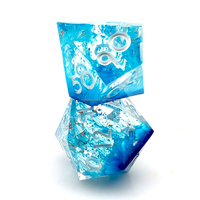 HS DICE – Nouvel ensemble de dés polyédriques en résine bleue, 7 pièces, pour jeux de rôle et de société Dungeons and Dragons (D&D)