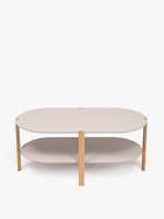 Table basse et table à thé moderne en bambou et MDF blanc dur et stable pendant de nombreuses années appliquée dans le café-bar, la maison