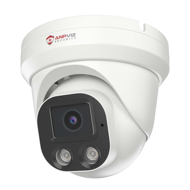 Anpviz AI 8MP 4K POE Turret Camera US Stock Human/Vehicle Detection H.265+ IP66 Easy Installation Outdoor
