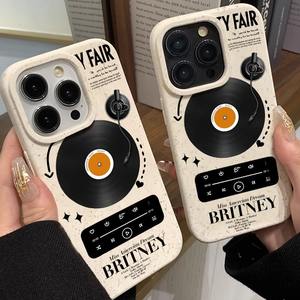 Coque de téléphone en TPU souple tendance créative 14promax pour Apple pour iPhone 15/13/12 Design de <span class=keywords><strong>CD</strong></span> de <span class=keywords><strong>musique</strong></span> avec poignée de téléphone à grand trou incluse - Product Image 5