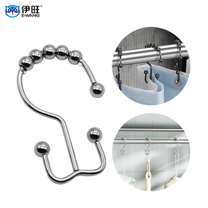 Anillos de Acero Inoxidable para Cortina de Ducha, Ganchos de Doble Cara, Colgadores Metálicos para Baño, Venta al por Mayor - Product Image 1