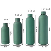 Botol Air Olahraga Stainless Steel Mewah Desain Baru 500ml 750ml Custom, Botol Minum Sport dengan Tutup Bambu