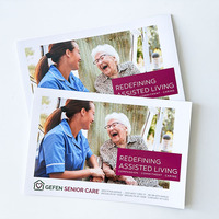 Vente en gros de prospectus en papier couché brillant mat de haute qualité, impression couleur, pliage en trois, format A4, brochures personnalisées, dépliants