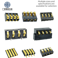 Conector de Batería Pogo Pin de 4 Pines con Resorte de Alta Corriente, Macho y Hembra, Paso de 1.27, 1.6, 2.0, 2.54, 3.0, 3.5, 4.0, 4.25 mm