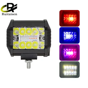 4 Inch 60W LED Truck Work Lights Strobe Spot Flood Lamp Fog Light for Motorcycle RGB for Car Trailer Off Road 4x4 Accessories