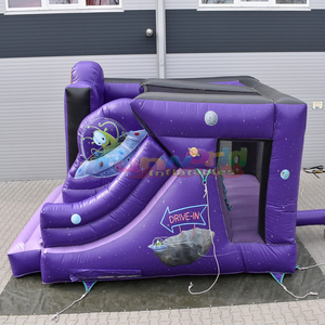 Tobogán inflable con forma de OVNI para niños, castillo inflable para fiestas al aire libre, brincolín de calidad comercial. - Product Image 4