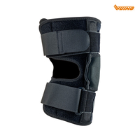 Genouillère articulée flexible réglable à double sangle en néoprène avec stabilisateurs latéraux pour la rééducation des blessures sportives et le CrossFit