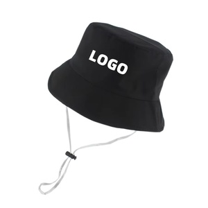 Breathable Solid Color Child Bucket <b>Hats</b> with Fixed Drawstring Fisherman <b>Hat</b> 14 Colors Sunshade Custom Logo Embroidery <b>Kids</b> Cap - Product Image 1