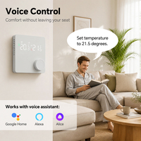 Termostato Inteligente WIFI para Calefacción por Suelo Radiante, Control por Voz con la Aplicación Tuya, Termostato Programable de 7 Días con Perilla Giratoria