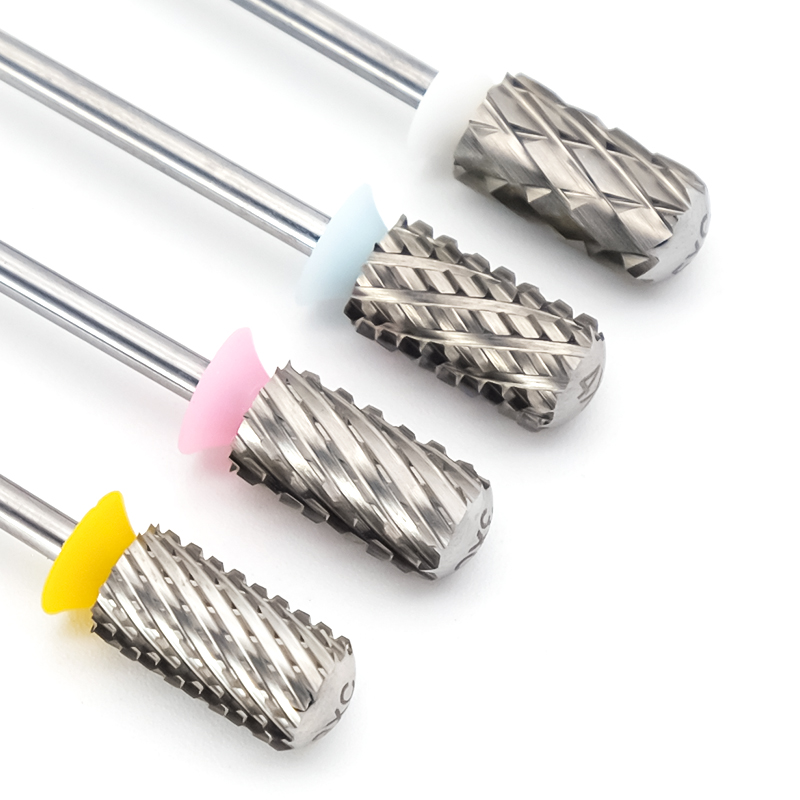 5XC 4XC Nail Safety Bit Acrylic Powder Nail Carbide Drill Bits Dust Collector Round Carbide Nail Drill Bits