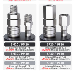 Pneumatischer Anschluss SP PP SM PM SH PH SF 10 20 30 40 C Typ selbstsicher nder Schnell kupplungs anschluss für Luft kompressor - Product Image 4