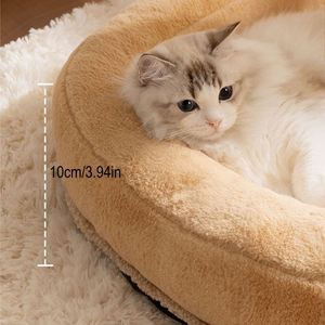 Modern Cartoon Luxury Breathable Soft Polka Dot Warm Mattress with Super <b>Mat</b> Rabbit Plush Flannel Cover for Dogs Cats Winter Bed - Product Image 4