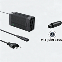 Chargeur de batterie rapide 54,6V3A avec connecteur Mi4-Julet 3105 pour trottinette électrique Kukirin Cecotec certifiée CE Garantie de 24 mois