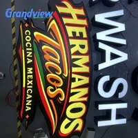 Enseigne publicitaire extérieure en lettres acryliques, logo personnalisé lumineux à LED, enseigne 3D pour magasin de détail
