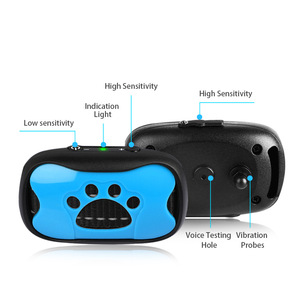 Rechargeable Anti-Bark Collar With Sound And <b>Vibration</b> Blue For Dog Training Bark Control Device - Product Image 3