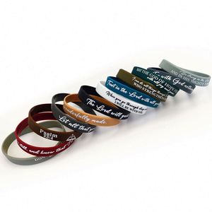 Bracelets en silicone unisexes pour adultes avec citations inspirantes pour hommes et femmes, logo personnalisé, excellente idée cadeau - Product Image 4