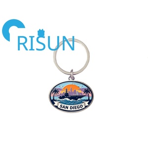 Portachiavi Souvenir Personalizzato all'Ingrosso con Tema Spiaggia di <span class=keywords><strong>San</strong></span> Diego, California: Palma, Surf, Leone Marino - Product Image 4
