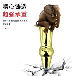 Furniture <b>Leg</b> Gourd Shape 15mm High Iron Electroplated Gold <b>Sofa</b> Hardware European Style Modern Simple Heavy Duty - Product Image 4