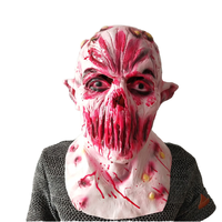 Terrifiant monstre sans bouche Mas effrayant visage sanglant Zombie Latex démon conception maléfique pleine tête Halloween horreur terreur Costume masque