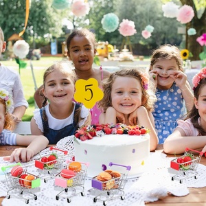 <span class=keywords><strong>Mini</strong></span> sắt lưu trữ giỏ hàng hình chữ nhật mô phỏng Giỏ mua hàng cho không gian nhỏ sáng tạo kim loại lưu trữ giỏ hàng - Product Image 4