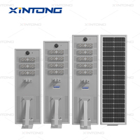 XINTONG 60W 80W 100W 120W 150W Lampadaire solaire LED tout-en-un intégré IP65/IP66 Étanche Batterie LiFePO4 Détecteur de mouvement