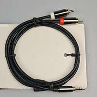 Cable de Audio Estéreo AUX Macho de 3.5mm a 2RCA con Revestimiento de Cobre para Teléfonos, Tabletas, Altavoces, Amplificadores y Automóviles