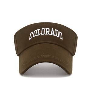 Colorado Embroidered Visor Cap Breathable Sunshade <b>Summer</b> Outdoor <b>Hat</b> Adult Unisex - Product Image 1