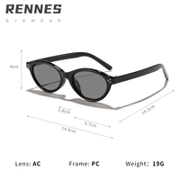 Lunettes de soleil unisexes Rennes de haute qualité, monture ovale cloutée, style décontracté vintage, protection UV400 %, pour adultes