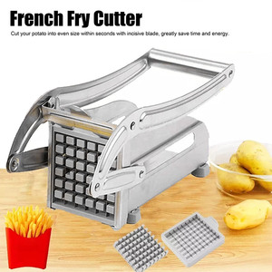 Hachoir à légumes et légumes Coupe-frites en acier inoxydable Machine à découper les croustilles pour friteuse à air Préparation des aliments - Product Image 2