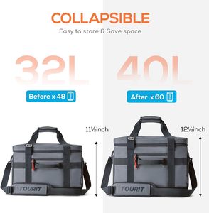 Mochila térmica para exteriores de gran capacidad, impermeable/aislada, con correa para el hombro, ideal para picnics/camping. - Product Image 5