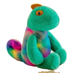 Factory Price OEM 40cm Cute Cabrite Plush Toy Chameleon Hug Cushion Colorful Lizard Stuffed Animal Plush Toy